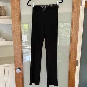 Vaillant Black Lace Trim Pants